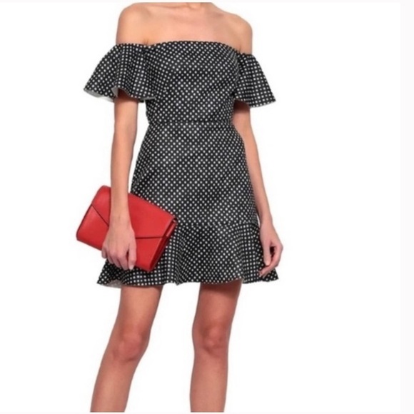 SALONI | Amelia Dress, Neoprene Polka Dot Size 2 ❤️ - Picture 7 of 15